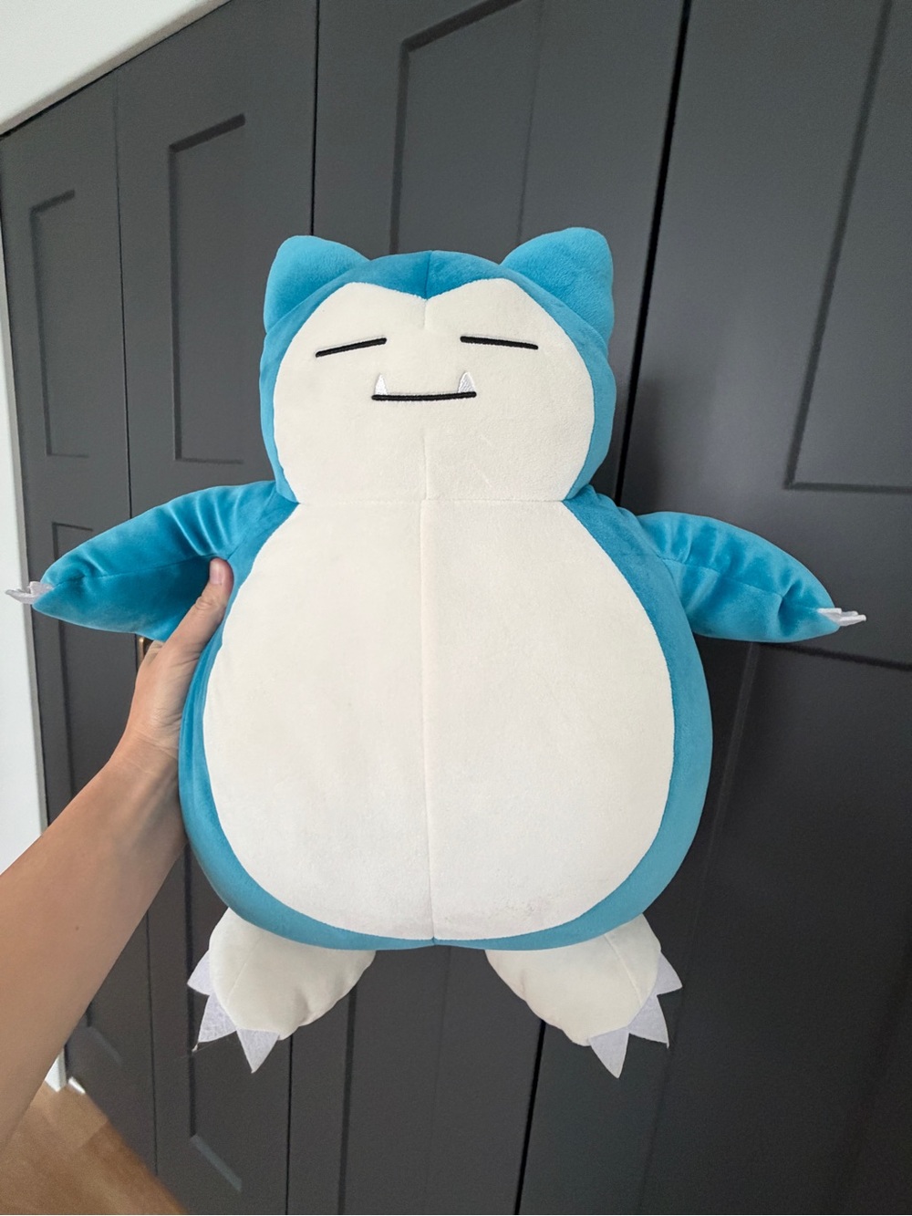 Big Pokemon Snorlax Plush - Blue & Cream with Brown Details
